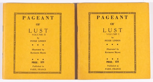 PAGEANT OF LUST 2 VOL VINTAGE ADULT EROTICA BOOKS