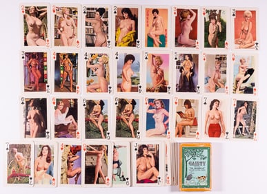 VINTAGE 1950S GAIETY ADULT NUDE MODEL PLAYING CARDS