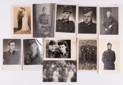 11 WWII LATVIAN SS SOLDIER PHOTOS