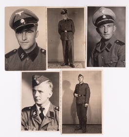 5 WWII GERMAN WAFFEN-SS PHOTOS