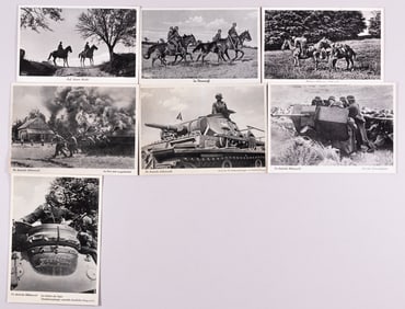 WWII GERMAN WEHRMACHT POSTCARDS (7)