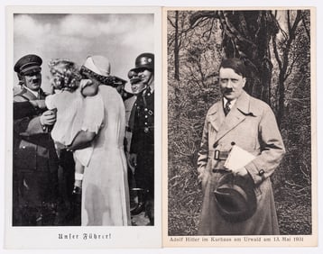 2x ADOLF HITLER PHOTO POSTCARDS