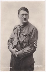 ADOLF HITLER POSTCARD 1934 SENT FROM NUREMBERG RALLY