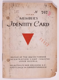 KZ AUSCHWITZ BIRKENAU PRISONER IDENTIFICATION CARD