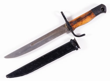 JAPANESE PARATROOPER FIGHTING KNIFE BAYONET W/ SCABBARD