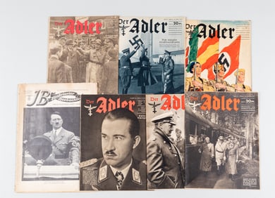 7X WWII GERMAN MAGAZINES DER ADLER AND ILLUSTRIERTER BEOBACHTER