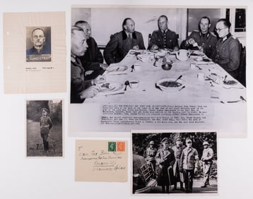 GERD VON RUNDSTEDT AUTORAPH AND PHOTOGRAPHS