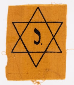 BELGIAN YELLOW JEWISH STAR OF DAVID
