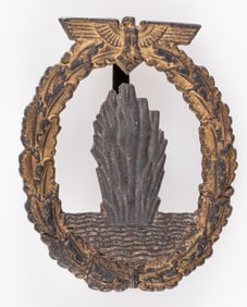 WWII GERMAN KRIEGSMARINE MINESWEEPER BADGE PAUL MEYBAUER