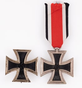 WWII GERMAN IRON CROSS 1ST AND 2ND CLASS