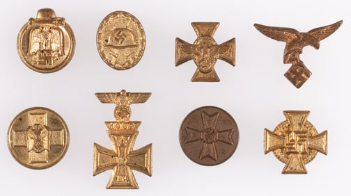 140 WWII GERMAN STICK PIN HEADS