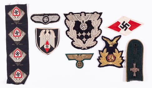 10 WWII GERMAN PATCHES AND INSIGNIA
