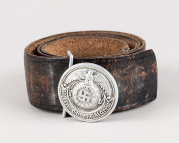 GERMAN WAFFEN-SS OFFICERS BELT AND BUCKLE