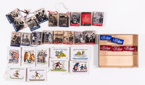 26 ADOLF HITLER WINTERHILFSWERK WHW MINI BOOKS AND 5 MINI HARMONICAS