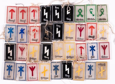 36 WHW WINTERHILFSWERK GLASS RUNES DONATION TOKENS