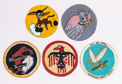 WWII USAAF RKO RADIO STUDIO PROP PATCHES (5)