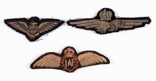 WWII ALLIED BULLION WINGS PATCHES (3)