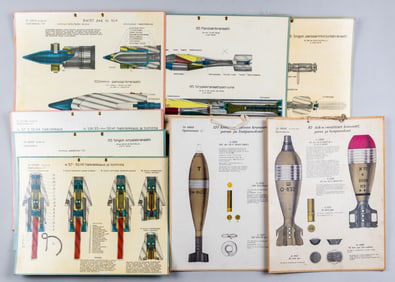 8x FINNISH & RUSSIAN MORTAR ROUND TRAINING CHARTS