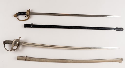 2 IMPERIAL GERMAN SWORDS WITH SCABBARDS [M1889, M1852]