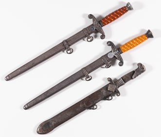 3 MINATURE GERMAN SAMPLE DAGGERS