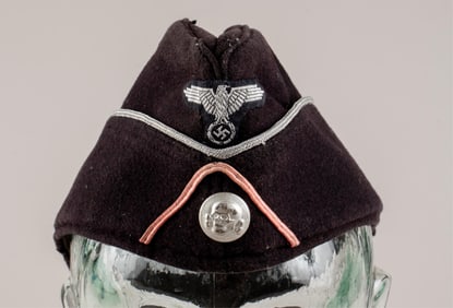 WWII GERMAN WAFFEN-SS PANZER OFFICER SIDE CAP