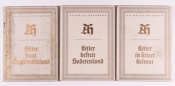 3 WWII HEINRICH HOFFMANN DELUXE EDITION HARDCOVER PHOTOBOOKS