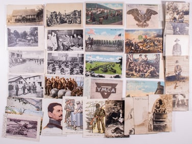 35 WWI AMERICAN POSTCARDS AND PHOTOS