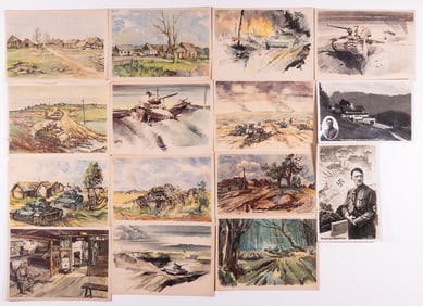 28 WWII GERMAN POSTCARDS [ADOLF HITLER]