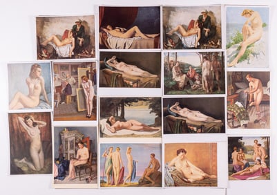 16 THIRD REICH POSTCARDS HOUSE OF GERMAN ART