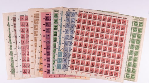 12 SHEETS GERMAN INFLATION STAMPS