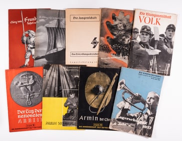 9 THIRD REICH GERMAN HITLER YOUTH MAGAZINES