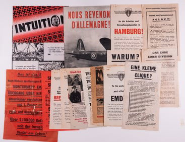 16 ANTI-AXIS PROPAGANDA FLYERS
