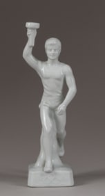 1936 GERMAN OLYMPIC TORCH BEARER PORCELAIN STATUE
