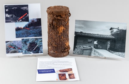 DUG GAS MASK CAN FROM THE OBERSALZBERG