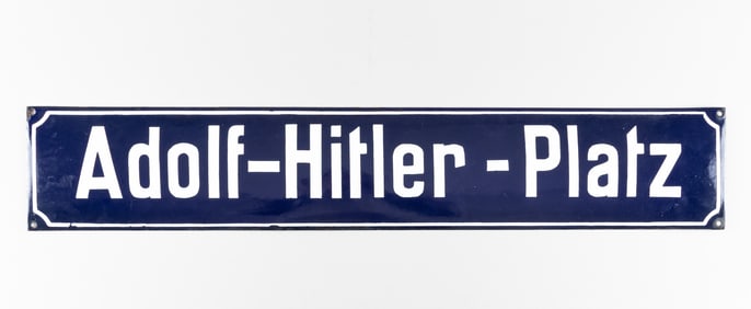 ADOLF-HITLER-PLATZ STREET SIGN