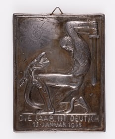GERMAN THIRD REICH SAAR REUNIFICATION PLAQUE