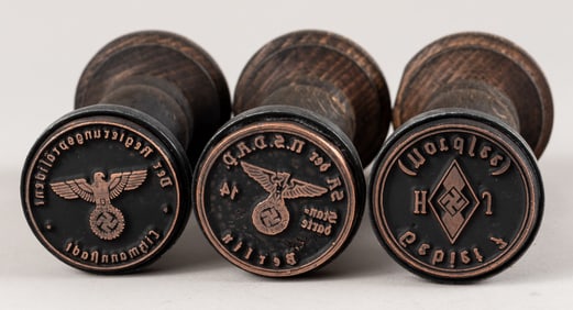 3 WWII GERMAN HANDSTAMPS