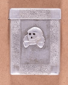 SS CAMP TOTENKOPF TRENCH ART CIGARETTE CASE
