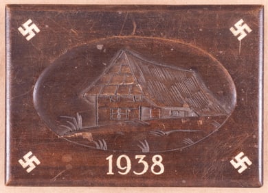 1938 GERMAN SWASTIKA CIGARETTE BOX