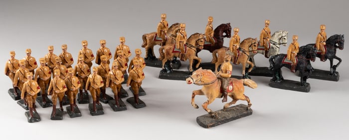 27 GERMAN SA MARCHING PARADE TOY SOLDIERS