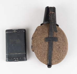 WWII GERMAN EQUIPMENT (K98K CLEANING KIT, CANTEEN)