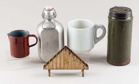 4 GERMAN CUPS AND BOTTLES