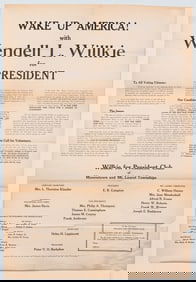 13 WENDELL WILLKIE CAMPAIGN POSTERS