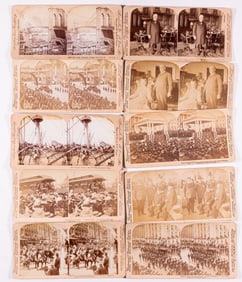 11 PRESIDENT MCKINLEY MOURNING STEREOCARDS