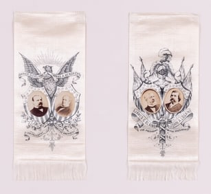 1884 PRESIDENTIAL ELECTION CAMPAIGN RIBBONS AND EPHEMERA