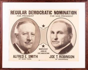 ALFRED E. SMITH & JOE T. ROBINSON REGULAR DEMOCRATIC NOMINATION JUGATES (2)