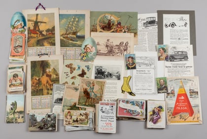 240 EARLY AMERICAN POSTCARDS AND ADVERTISEMENTS [INDIANS, BLACK AMERICANA]