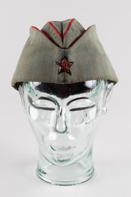 SOVIET OVERSEAS CAP AND SOUVENIR SABER