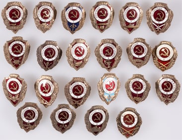 22 SOVIET UNION EXCELLENCY BADGES