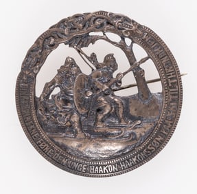 1900S BIRKENBEINER WARRIORS NORWAY 830 SILVER BROOCH